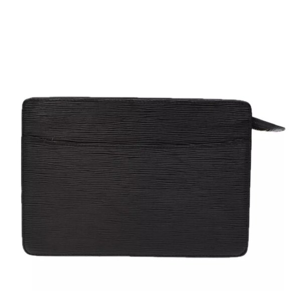 LOUIS VUITTON Epi Pochette Homme Clutch Bag Black - Picture 1 of 15
